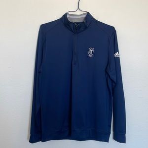 Adidas Chest Zip Pullover. TPC Sawgrass Logo on left chest.
